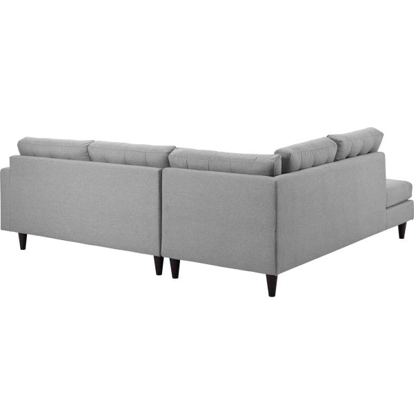 Empress 2 Piece Upholstered Fabric Left Facing Bumper Sectional by Modway