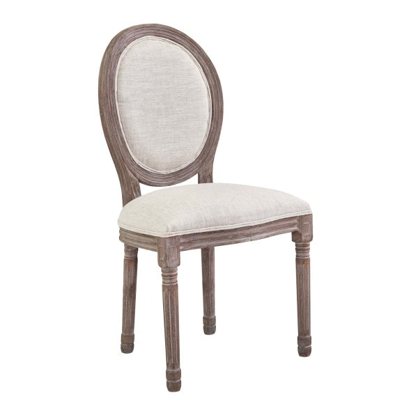Emanate Vintage French Upholstered Fabric Dining Side Chair by Modway
