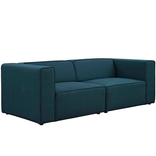Mingle 2 Piece Upholstered Fabric Sectional Sofa Set | Polyester by Modway