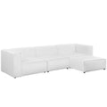 Mingle 4 Piece Upholstered Fabric Sectional Sofa Set | Polyester by Modway