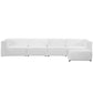 Mingle 5 Piece Upholstered Fabric Sectional Sofa Set | Polyester by Modway