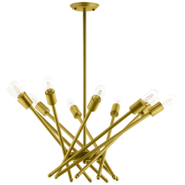Cherish Brass Metal Pendant Light in Gold by Modway