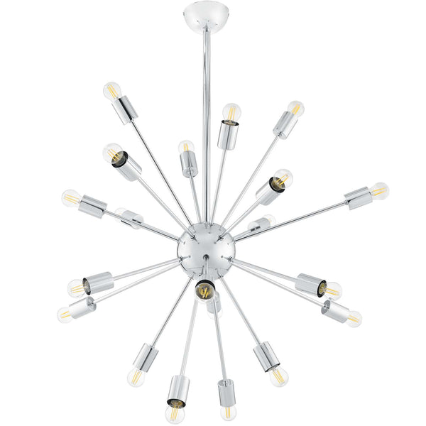 Volley Pendant Chandelier in Silver by Modway