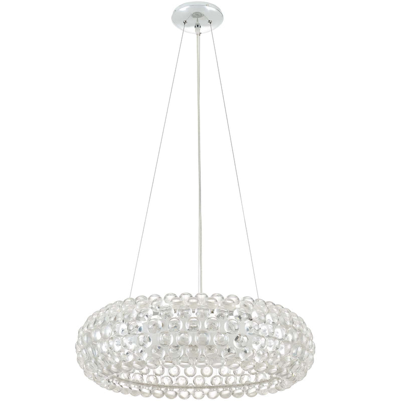 Halo 25" Pendant Chandelier in White by Modway
