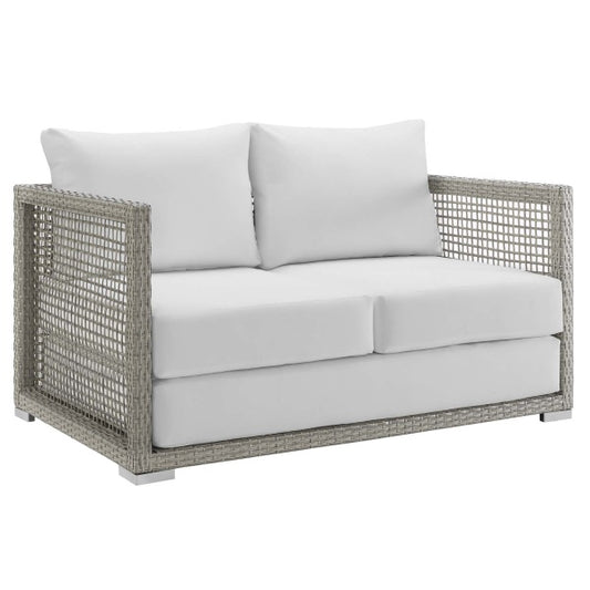 Aura Outdoor Patio Wicker Rattan Loveseat by Modway