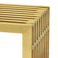 Gridiron Small Stainless Steel Bench Gold by Modway