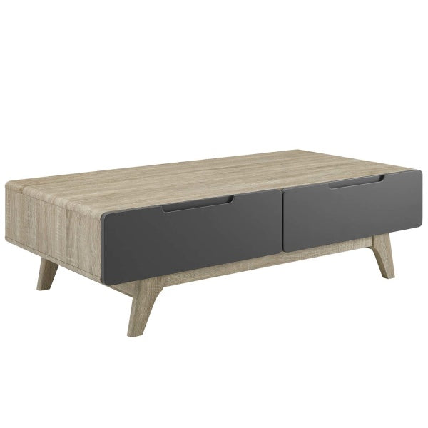 Origin 47" Coffee Table in Natural Gray | Fiber By Modway