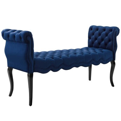 Adelia Chesterfield Style Button Tufted Performance Velvet Bench | Polyester by Modway