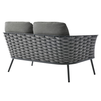 Stance Outdoor Patio Aluminum Loveseat | Polyester by Modway