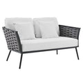 Stance Outdoor Patio Aluminum Loveseat | Polyester by Modway