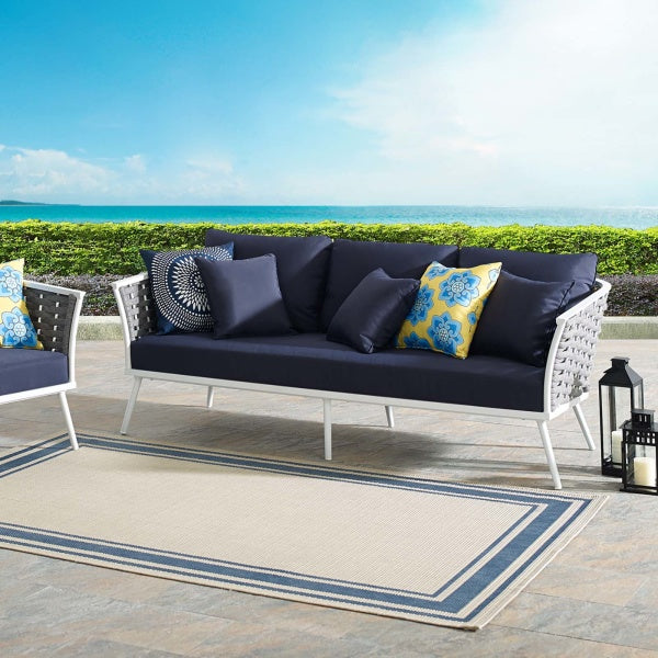 Stance Outdoor Patio Aluminum Sofa | Polyester by Modway