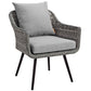 Endeavor Outdoor Patio Wicker Rattan Armchair in Gray Gray by Modway