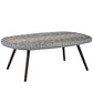 Endeavor Outdoor Patio Wicker Rattan Coffee Table Gray by Modway