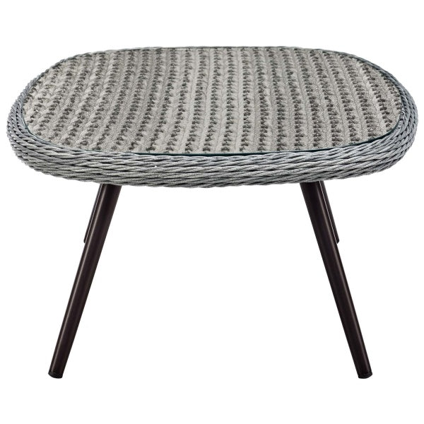 Endeavor Outdoor Patio Wicker Rattan Coffee Table Gray by Modway