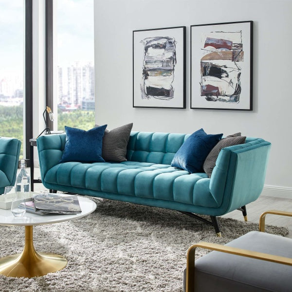 Adept Upholstered Velvet Sofa | Polyester by Modway