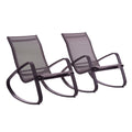 Traveler Rocking Lounge Chair Outdoor Patio Mesh Sling Set of 2 by Modway