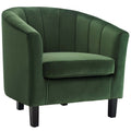 Prospect Channel Tufted Upholstered Velvet Armchair | Polyester by Modway