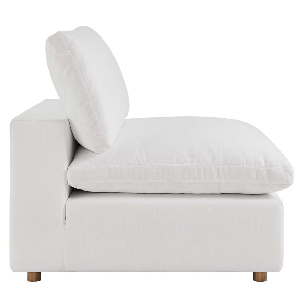 Commix Down Filled Overstuffed Armless Chair | Polyester by Modway