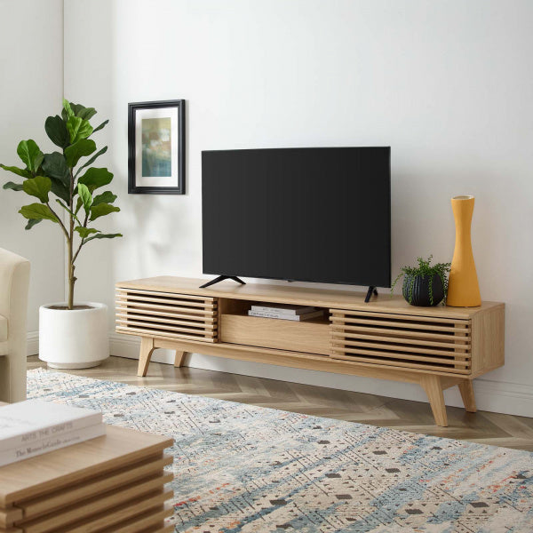 Render 70" Entertainment Center TV Stand Oak by Modway