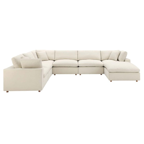 Commix Down Filled Overstuffed 7 Piece Sectional Sofa Set | Polyester by Modway