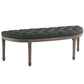 Esteem Vintage French Upholstered Fabric Semi-Circle Bench | Polyester by Modway
