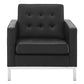Loft Tufted Upholstered Faux Leather Armchair by Modway