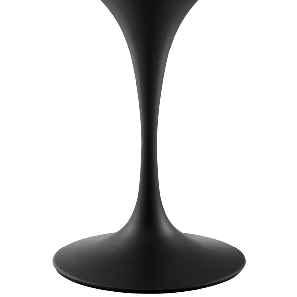 Lippa 48" Oval Artificial Marble Dining Table in Black By Modway