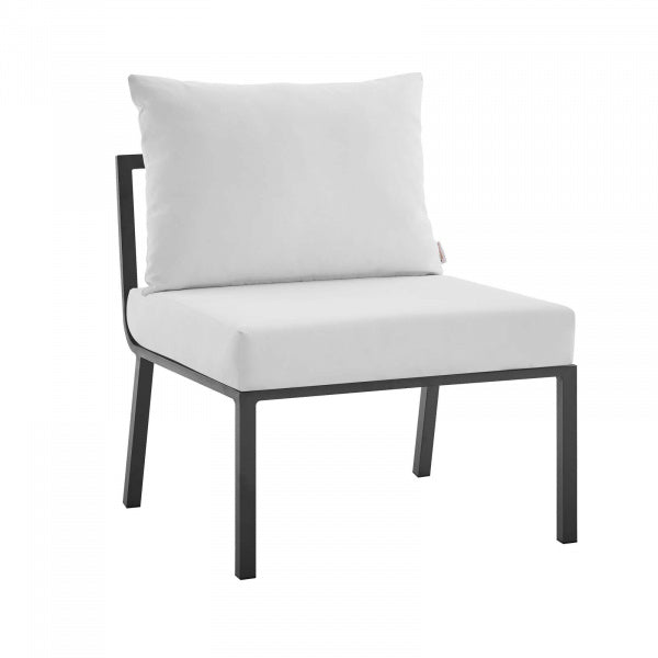 Riverside Outdoor Patio Aluminum Armless Chair by Modway