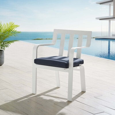 Baxley Stackable Outdoor Patio Aluminum Dining Armchair by Modway