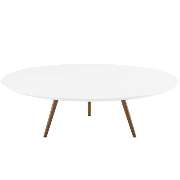 Lippa 47" Round Wood Top Coffee Table with Tripod Base By Modway