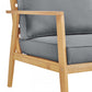 Syracuse Eucalyptus Wood Outdoor Patio 4 Piece Furniture Set Natural Gray by Modway