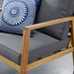 Syracuse Eucalyptus Wood Outdoor Patio 4 Piece Furniture Set Natural Gray by Modway