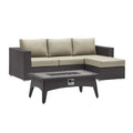Convene 3 Piece Set Outdoor Patio with Fire Pit by Modway