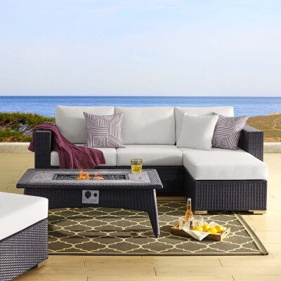 Convene 3 Piece Set Outdoor Patio with Fire Pit by Modway