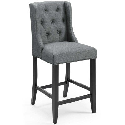 Baronet Tufted Button Upholstered Fabric Counter Stool | Polyester by Modway
