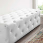 Anthem 60" Tufted Button Entryway Faux Leather Bench By Modway