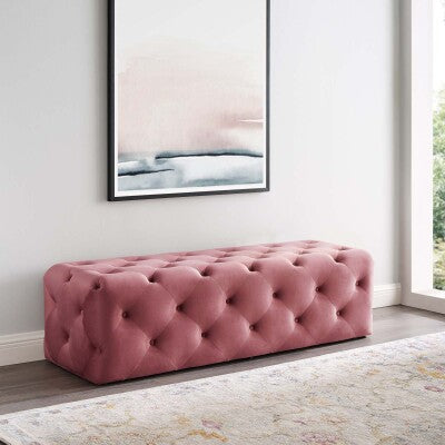Anthem 60" Tufted Button Entryway Performance Velvet Bench by Modway