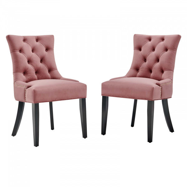 Regent Tufted Performance Velvet Dining Side Chairs-Set of 2 by Modway