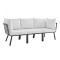 Riverside 3 Piece Outdoor Patio Aluminum Sectional Sofa Set by Modway