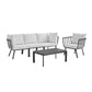 Riverside 5 Piece Outdoor Patio Aluminum Set by Modway
