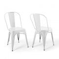 Promenade Bistro Dining Side Chair (Set of 2) Silver by Modway