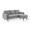 Revive Upholstered Right or Left Sectional Sofa Beige | Polyester by Modway