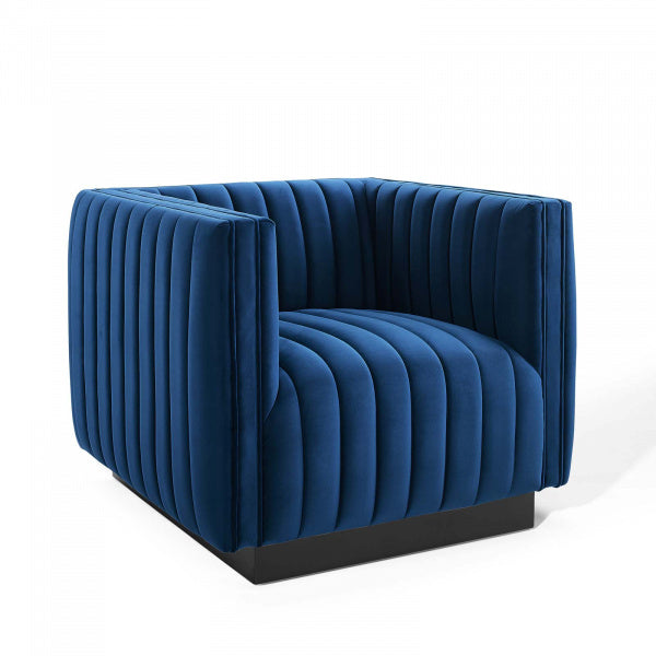 Conjure Channel Tufted Performance Velvet Accent Armchair by Modway