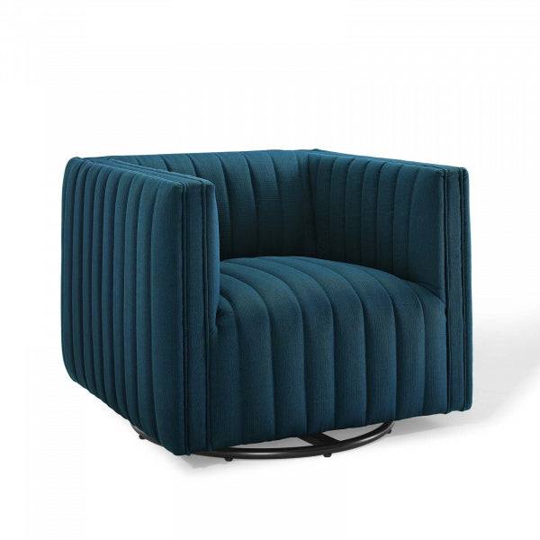 Conjure Tufted Swivel Upholstered Armchair | Polyester by Modway