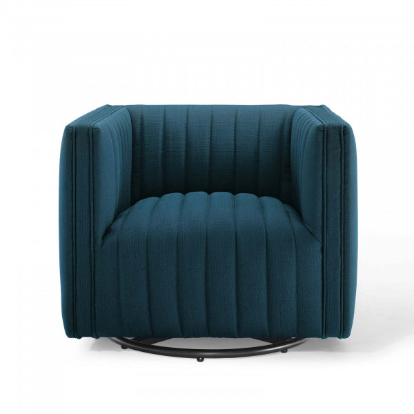 Conjure Tufted Swivel Upholstered Armchair | Polyester by Modway