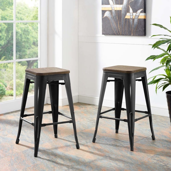 Promenade Counter Stool Set of 2 White by Modway