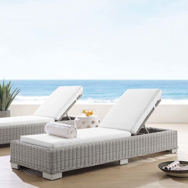 Conway Sunbrella Outdoor Patio Wicker Rattan Chaise Lounge by Modway