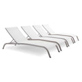 Savannah Outdoor Patio Mesh Chaise Lounge Set of 4by Modway