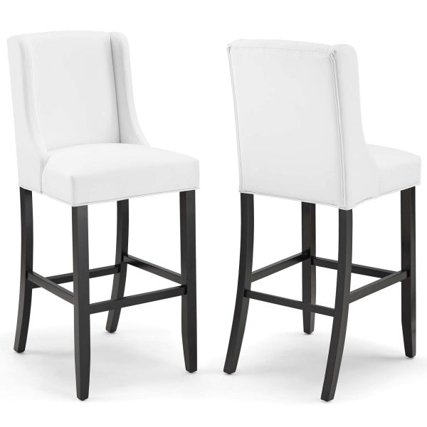 Baron Bar Stool Faux Leather Set of 2 by Modway