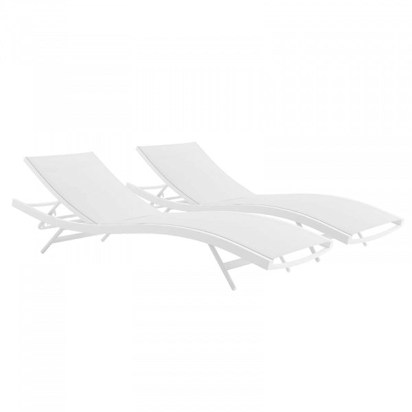 Glimpse Outdoor Patio Mesh Chaise Lounge Set of 2 by Modway